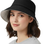 Alexvyan Women Black Solid Bucket Hat