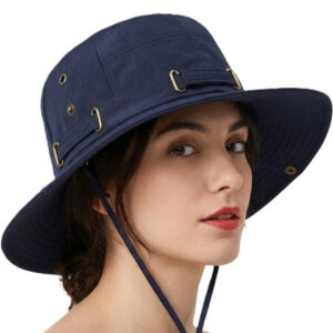 Alexvyan Women Blue Solid Sun Hat