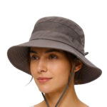 Alexvyan Women Brown Solid Bucket Hat