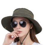 Alexvyan Women Green Solid Sun Hat