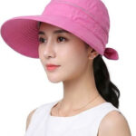 Alexvyan Women Pink Solid Sun Hat
