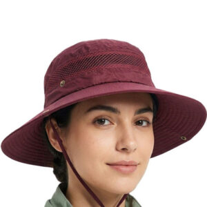 Alexvyan Women Red Solid Sun Hat