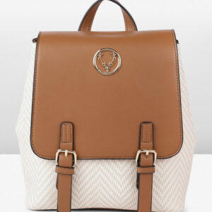 Allen Solly Women Herringbone Printed Backpack
