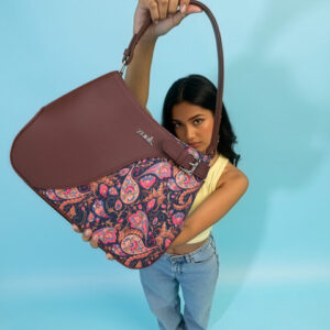 Alt by Zouk Ira Paisley Printed Structured Handheld Bag