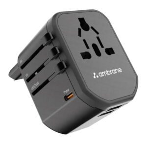 Ambrane Universal Travel Adapter With 4 in 1 Fast Charging Charger