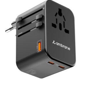 Ambrane Universal Travel Adapter With 4 in 1 Fast Charging Charger