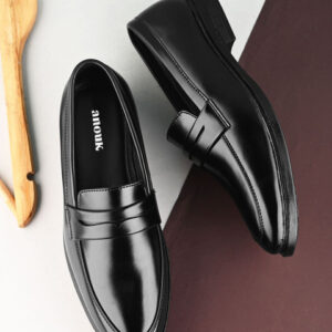 Anouk Men Solid Slip-On Formal Loafers