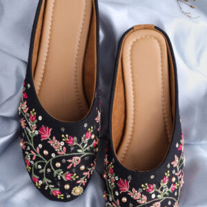 Anouk Women Embellished Party Mules with Embroidered Flats