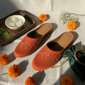 Anouk Women Embellished Party Mules with Embroidered Flats