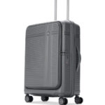 Aristocrat Unisex Solana Grey Medium Hard Luggage 65cm Check-in Trolley Bag with TSA Lock
