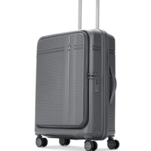 Aristocrat Unisex Solana Grey Medium Hard Luggage 65cm Check-in Trolley Bag with TSA Lock