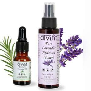 ATVI.FIT Set Of 2 Rosemary Essential Oil - 15ml & Lavender Water Toner -150 ml