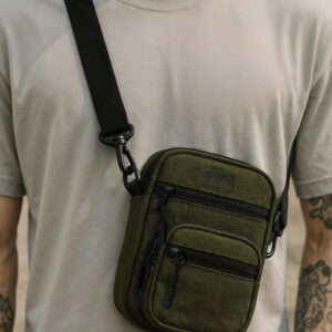 Bewakoof Unisex Olive Green Stackable Sling Bag