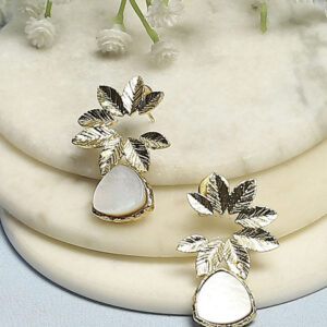Biba Alloy Gold Plated Contemporary Shaped Drop Earrings