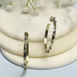 Biba Brass Gold Plated Half Hoop Earrings