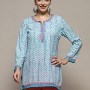 Biba Chevron Printed Straight Kurti