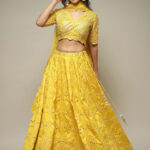 Biba Embroidered Sequinned Ready to Wear Cotton Lehenga & Blouse With Dupatta