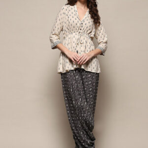 Biba Ethnic Motifs Printed A-Line Kurti With Salwar