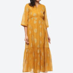 Biba Ethnic Motifs Printed Maxi Dress