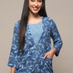 Biba Floral Printed Lapel Collar Tailored Jacket With Inner