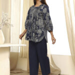 Biba Floral Printed Round Neck Top With Trouser