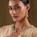 Biba Geometric Jhumkas Earrings