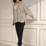 Biba Geometric Printed Long Sleeves Spread Collar Shirt