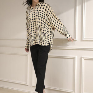 Biba Geometric Printed Long Sleeves Spread Collar Shirt