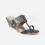 Biba Gold-Toned Embellished Work Wedge Sandals