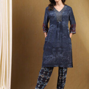 Biba Women Abstract Printed Kurta with Palazzos