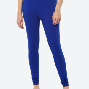 Biba Women Blue Solid Churidar Length Leggings