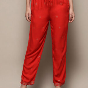 Biba Women Ethnic Motifs Printed Knitted Palazzos