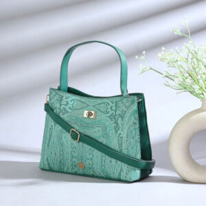 Biba Women Ethnic Motifs Printed Structured Handheld Bag with Tasselled