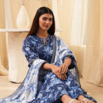 Biba Women Floral Printed Regular Pure Cotton Kurta with Palazzos & With Dupatta