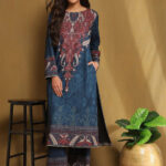 Biba Women Floral Printed Regular Thread Work Kurta with Trousers