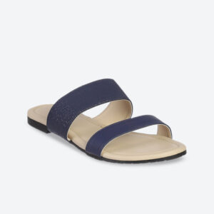 Biba Women Navy Blue Colourblocked Open Toe Flats