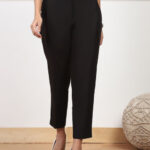 Biba Women Relaxed High-Rise Regular Fit Formal Trousers