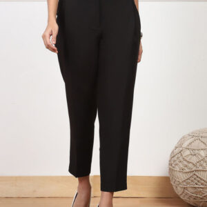 Biba Women Relaxed High-Rise Regular Fit Formal Trousers