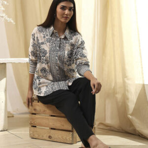 Biba Women Standard Floral Printed Cotton Casual Shirt