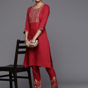 Biba Women Yoke Design Kurta with Trousers