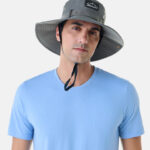 BOLDFIT Unisex Grey Solid Sun Hat