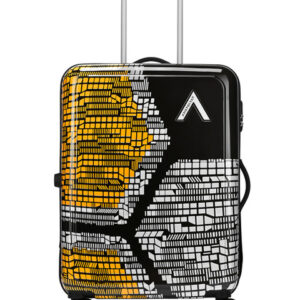 Bruce Orange Medium Hard Luggage 64cm Check-in Trolley Bag with 8-Wheel & Combination Lock