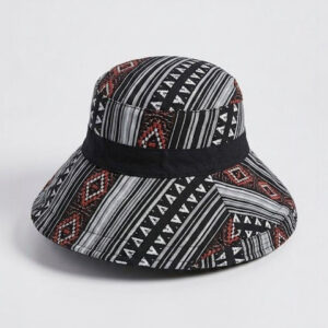 CORSICA Women Black Self Design Bucket Hat