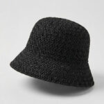 CORSICA Women Black Self Design Bucket Hat