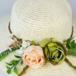 CORSICA Women Cream-Coloured Solid Sun Hat