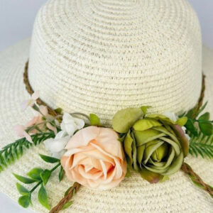 CORSICA Women Cream-Coloured Solid Sun Hat