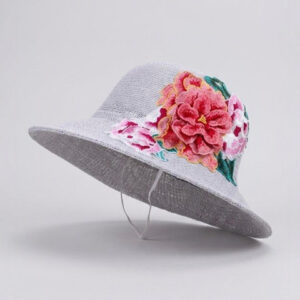 CORSICA Women Grey Embroidered Sun Hat