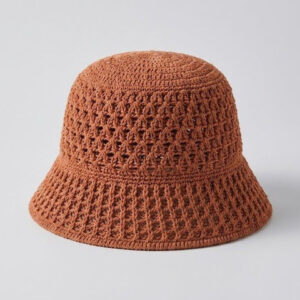 CORSICA Women Rust Self Design Bucket Hat