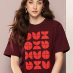 DILLINGER Womens Oversized Short Sleeves Puff Printed T-shirts