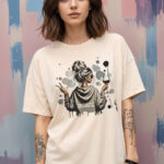 DressBerry Graphic Printed Round Neck Drop-Shoulder Sleeves Oversized Cotton T-shirt